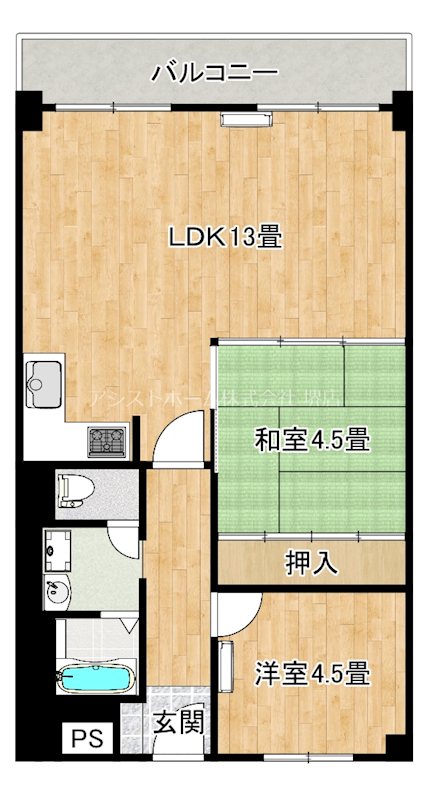 朝日プラザ大浜 間取り