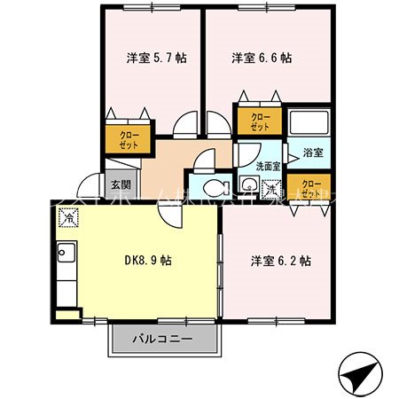 ラ・プリミエール城東 間取り