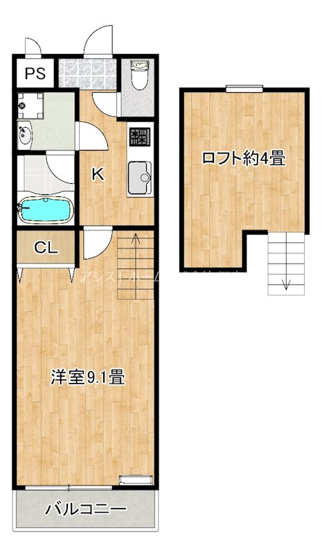 フジパレス南清水町Ⅱ番館  間取り