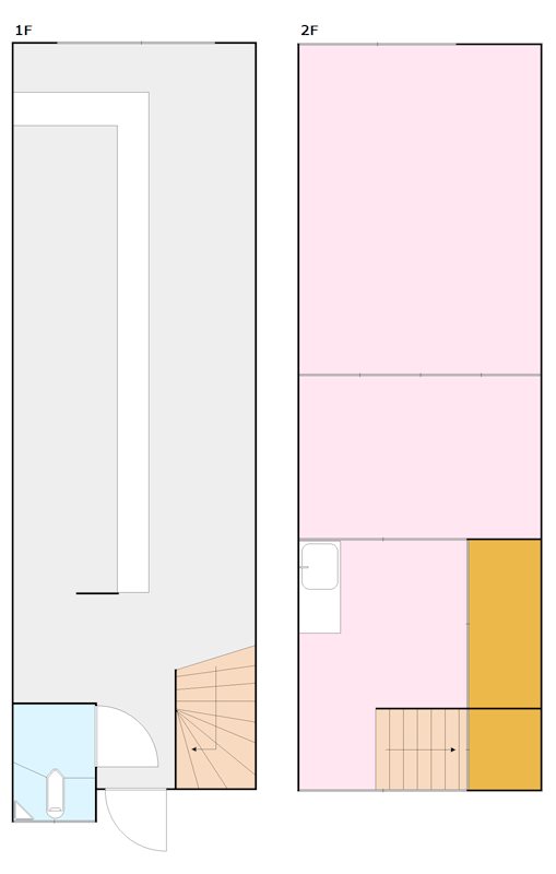 浪床店舗 間取り
