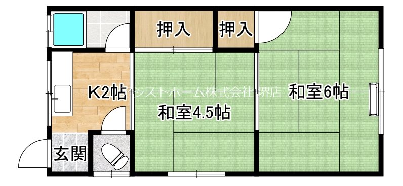 寺地町コーポ 間取り