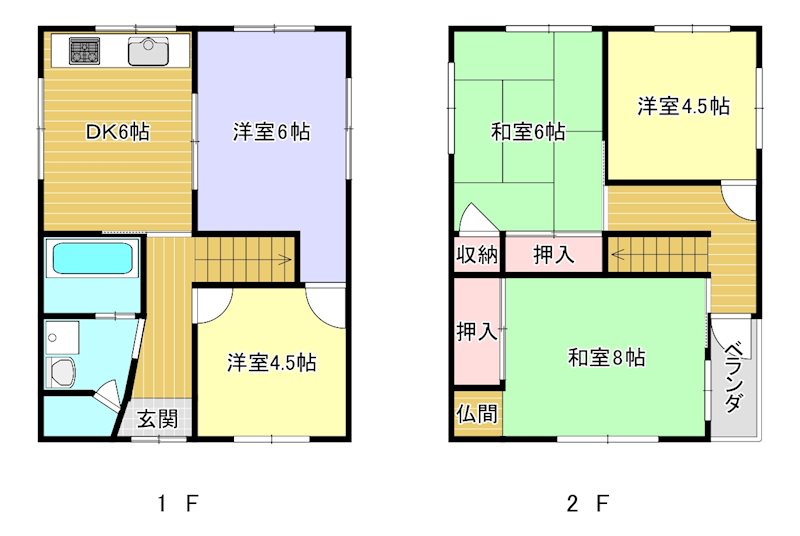 金岡町一戸建て（柴垣邸） 間取り