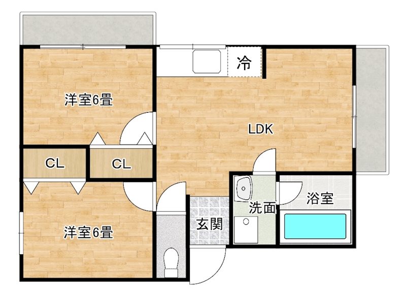 エコーハイツ千原 間取り