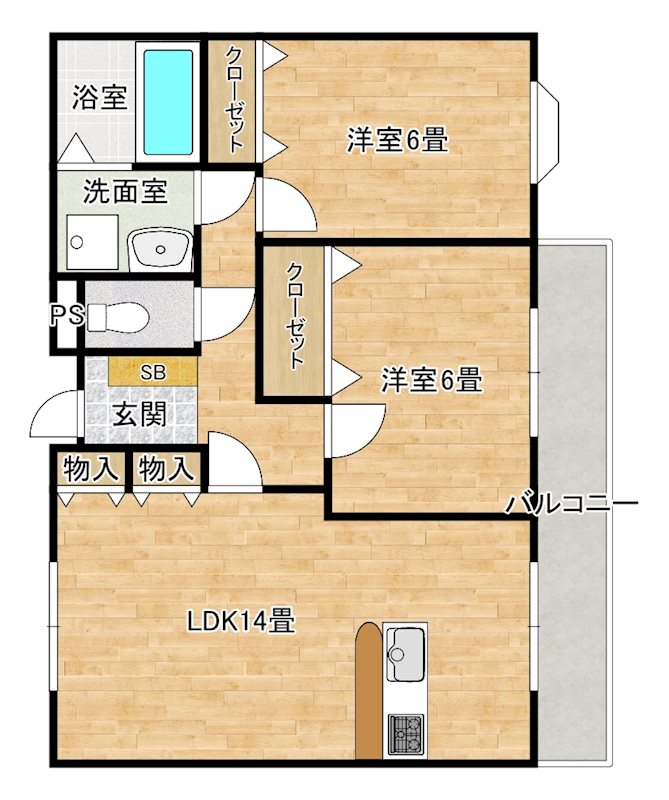 Fマンション 間取り
