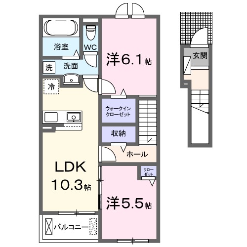 メゾン　ヴォロンテ　Ⅱ 間取り