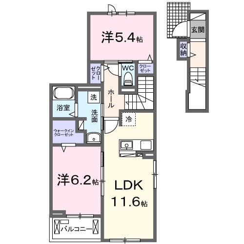 メゾン　ヴォロンテ　Ⅰ 間取り