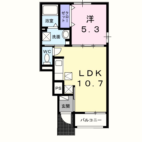 ディアコート　加守 間取り