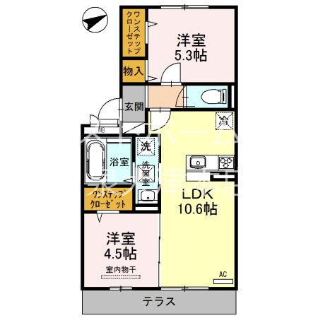 プラージュ sakigake 広々とした間取りです