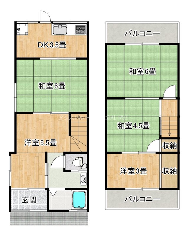 浜寺石津西貸家 間取り