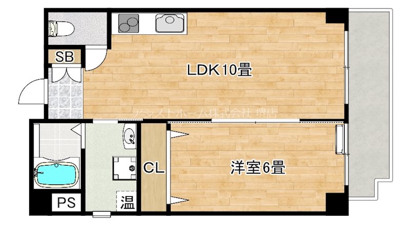 シティーコート北瓦町EX 間取り