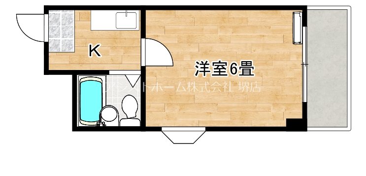 COCO堺東Ⅱ  間取り