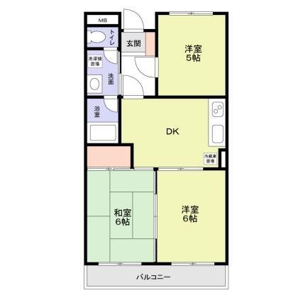 ベルトピア忠岡北Ｂ棟 広々とした間取り