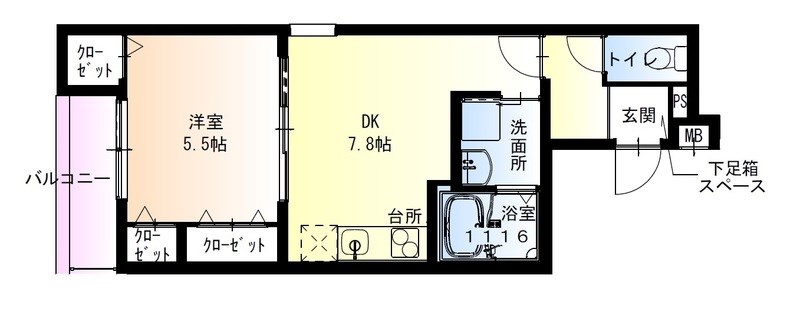 フジパレス高石千代田Ⅰ番館 間取り