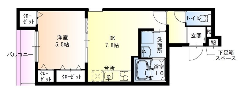フジパレス高石千代田Ⅱ番館 間取り