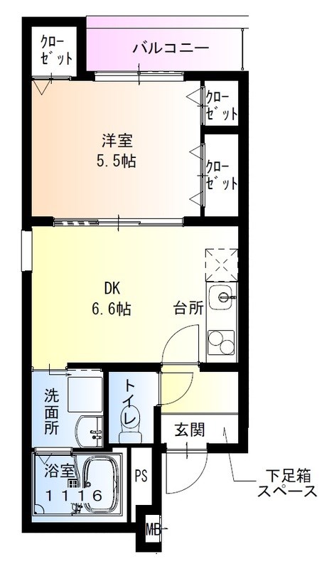 フジパレス高石駅北Ⅴ番館 間取り
