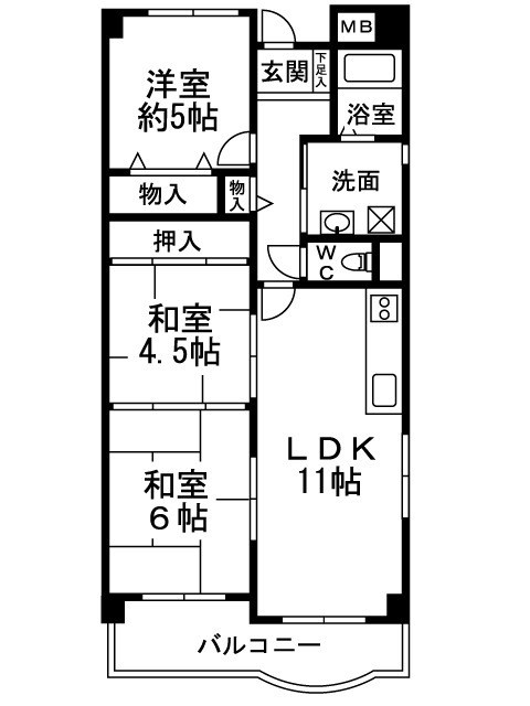 フローラル岸和田 間取り