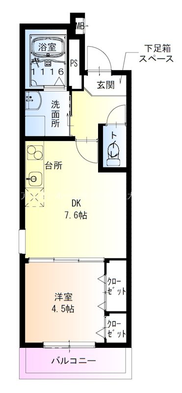 フジパレス西取石Ⅱ番館 間取り