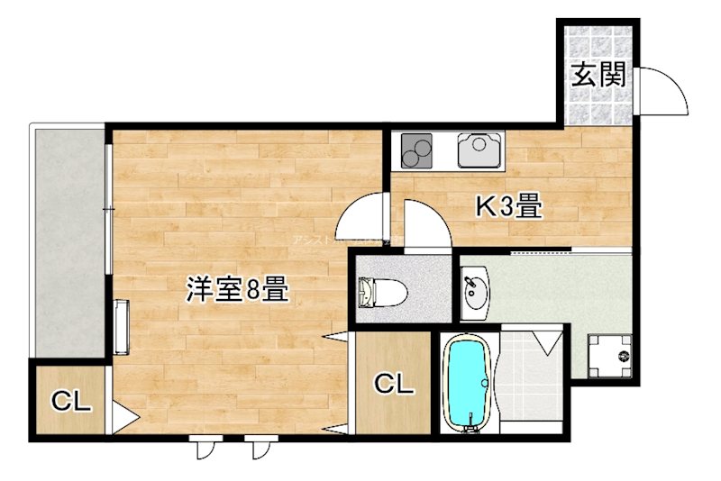フジパレス上野芝Ⅴ番館 間取り