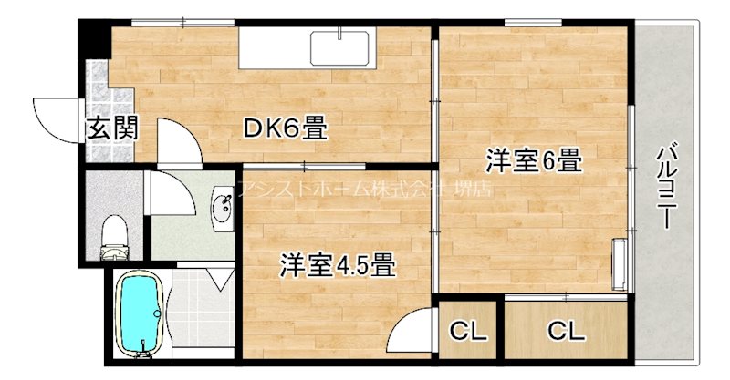 大浜TKハイツ 間取り