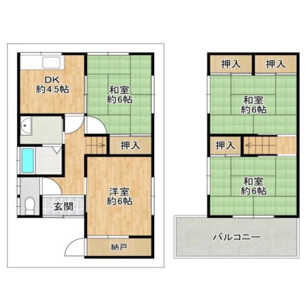 泉大津市千原町2丁目戸建 間取り