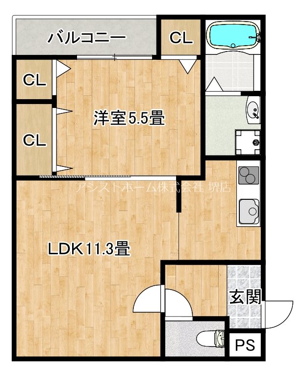 フジパレス堺大浜中町 間取り
