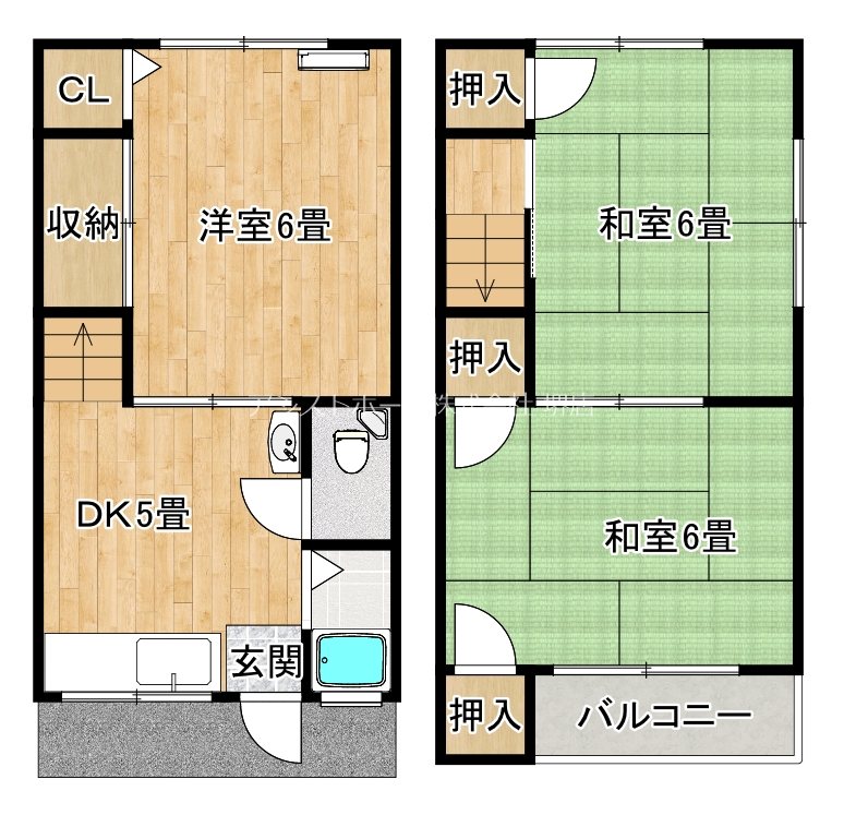 上山貸家　北 間取り