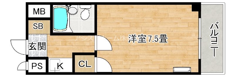 少林寺TKハイツ 間取り