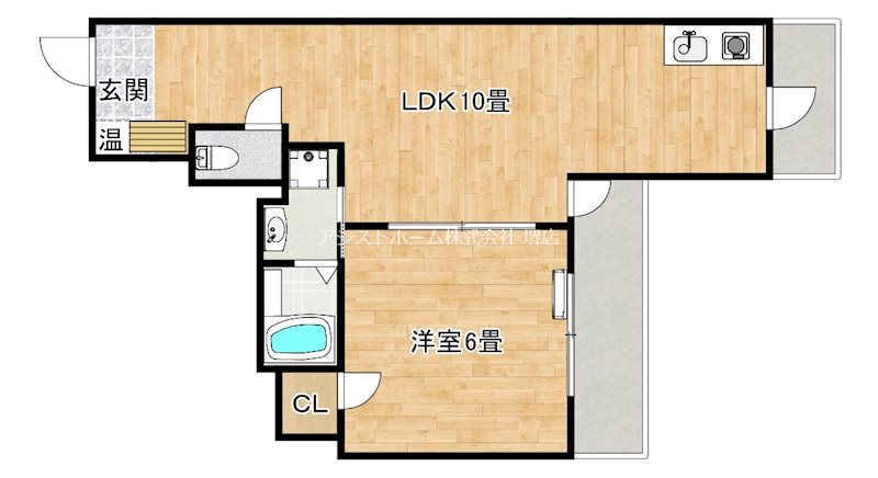 シティーコート北瓦町EX 間取り