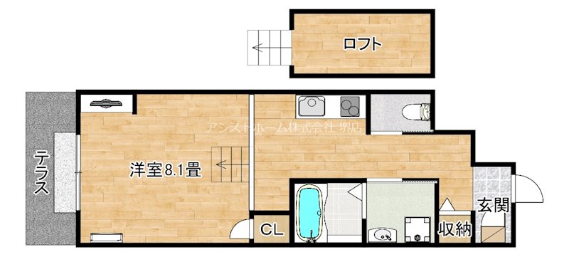 あんしん＋旭ヶ丘08-1064 間取り