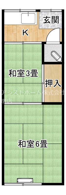 三宝町コーポ 間取り