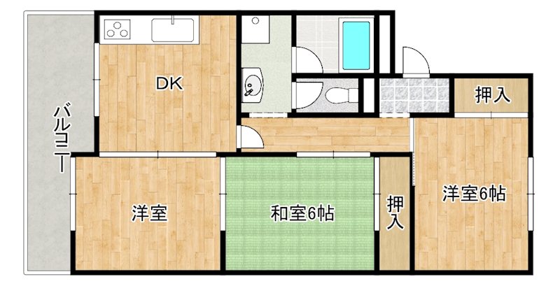 北八木コーポ 間取り