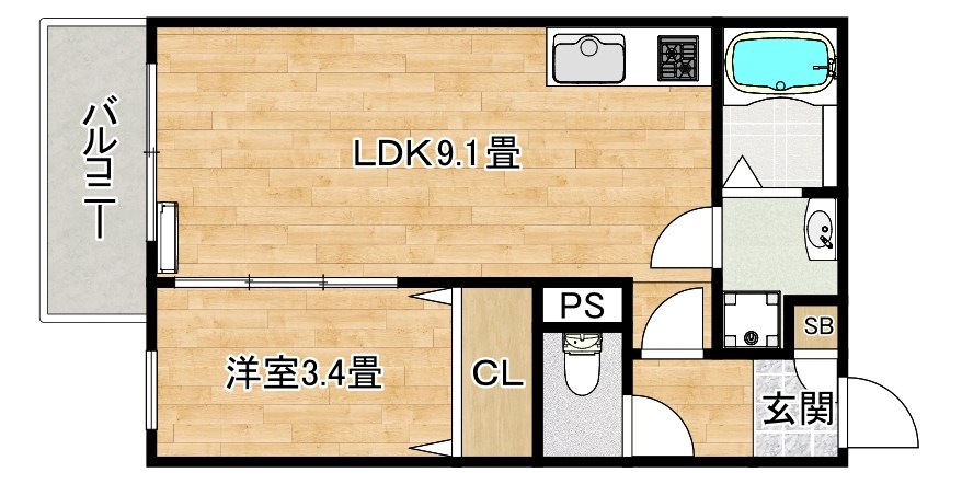 エステイトN湊 間取り