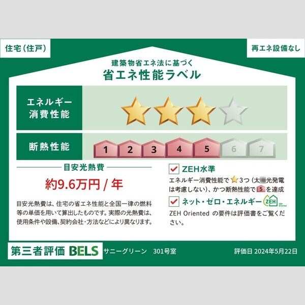 サニーグリーン 建築物省エネルギー機能評価