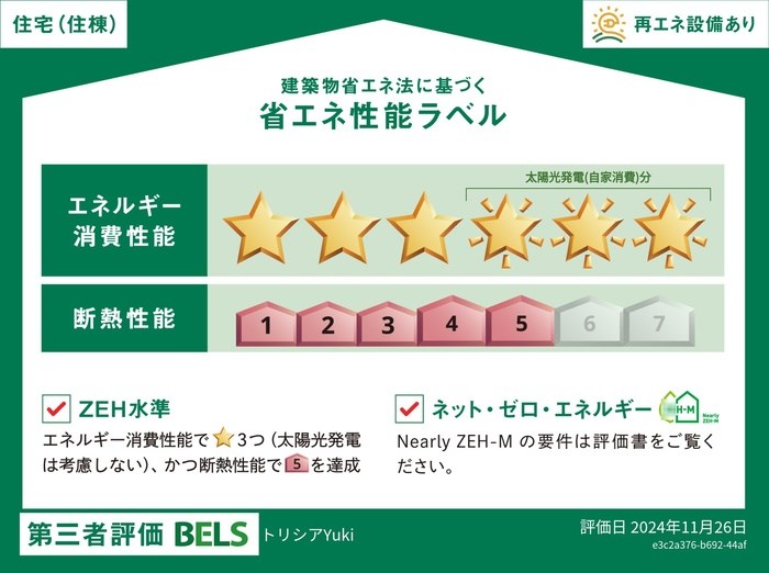 トリシア Yuki 省エネ性能ラベル