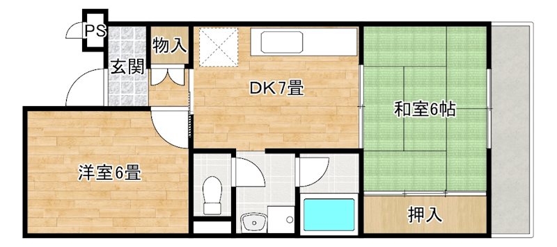 ロイヤルコーポ忠岡 間取り