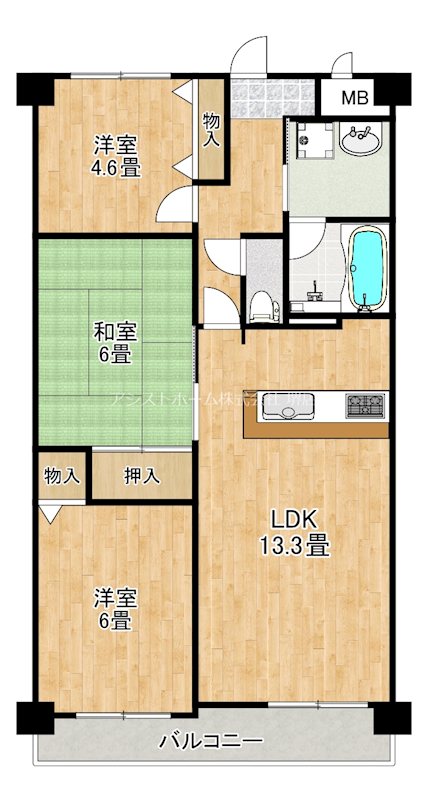 フローラ南館 間取り