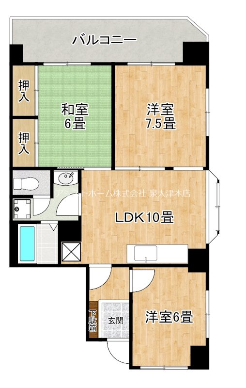 シルフィード東助松 ３角部屋