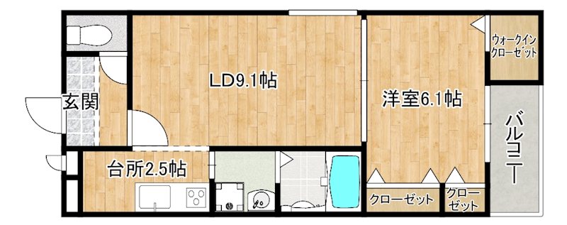 グランハイツ西喜 使いやすい間取り