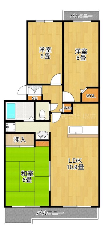 サニーコート鳳南 間取り